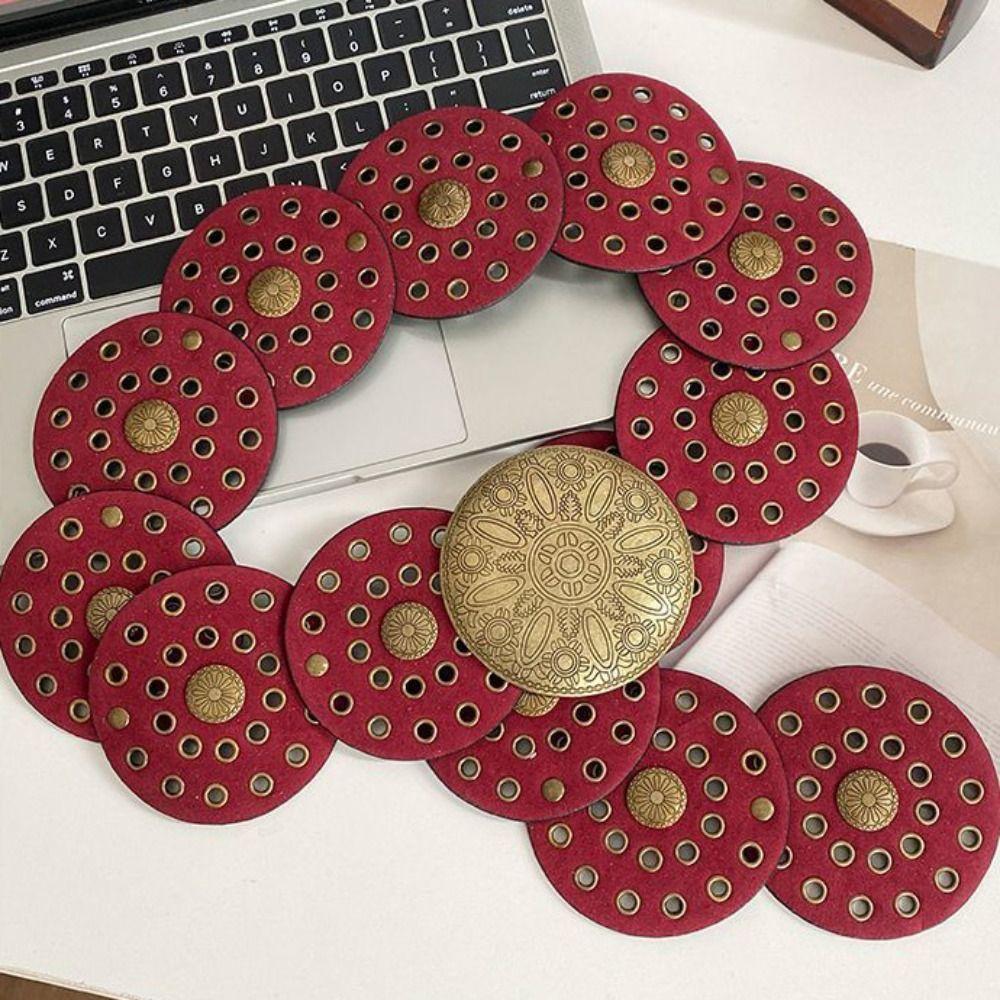 Metal Round Buckle Belts Y2K Metal Buckle Belts Fashion Hollow Out Belts Decorative Jeans