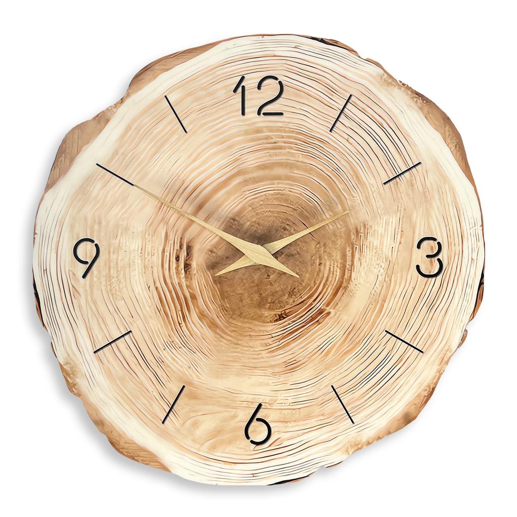 Modern Minimalist Silent Desk Clock Wabi-Sabi Style Artistic Tabletop Timepiece for Living Room Home Decor
