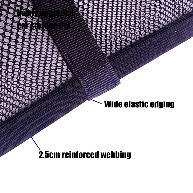 Car Trunk Net Elastic Truck Bed Organizer Multifunction Trunk Hangable Bag With 4 Carabiners High Load Bearing Trunk Net