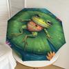 1PC Frog Lily Pad Umbrella-8-Rib Reinforced, Automatic Open, Lightweight & Durable, Cute Fashion Accessory for Outdoor-F2685
