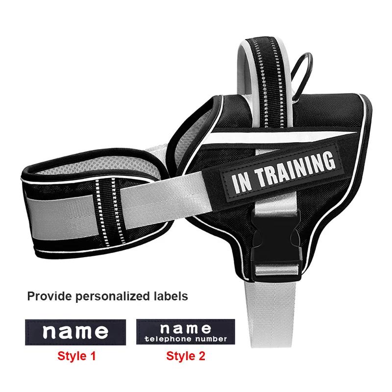 Reflective Nylon Personalized Dog Harness Adjustable Harness for Small Medium Large Dogs No Pull Dog Harness for Dropshipping