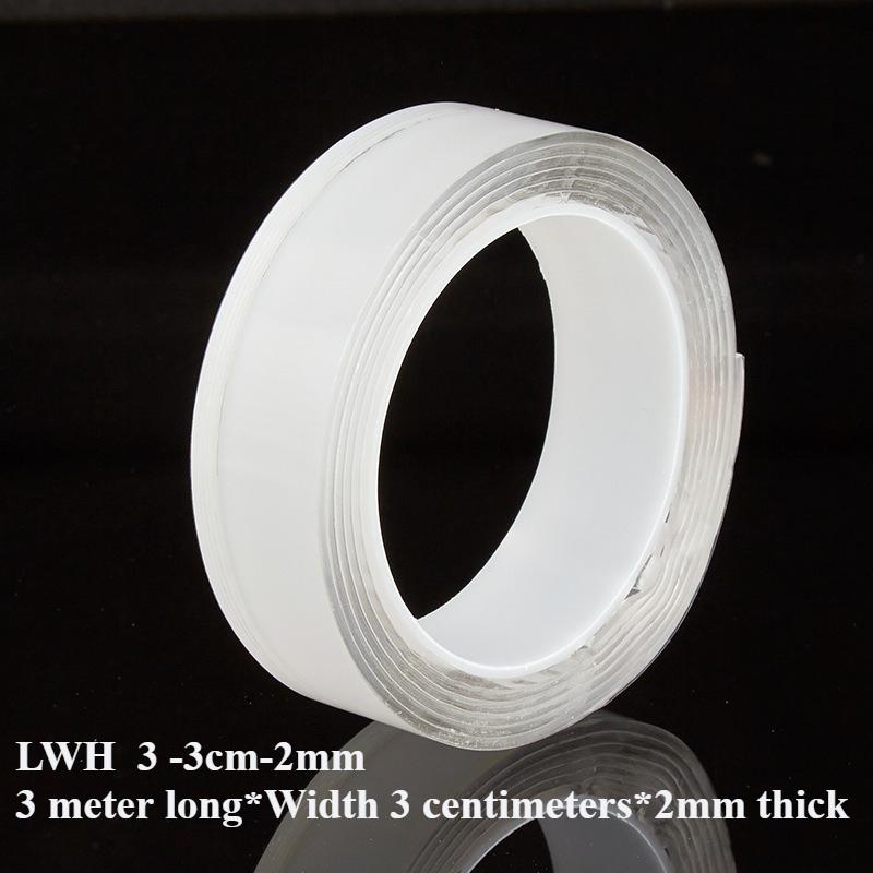 1/3/5M Double Sided Adhesive Tape Strong Transparent Nano Double Sided Sticky Tape Waterproof Reusable Wall Sticker Super Strong