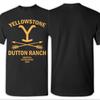 Yellowstone Dutton Ranch T-Shirts Men  Vintage Cotton Tee Shirt Crew Neck Short Sleeve T Shirts Gift Idea Tops