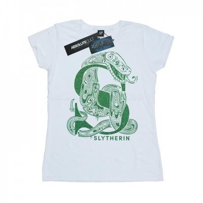 Womens/Ladies Slytherin Glitter Cotton T-Shirt