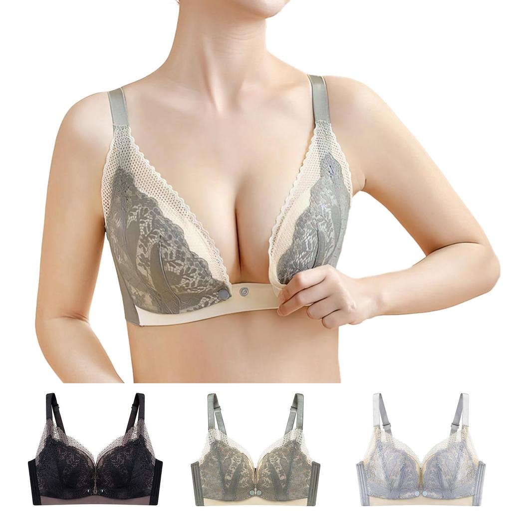 Maternity Mommy and Baby Nursing Night Front and Solid Plus Front Opening Bra, Bra, Bra, Opening, Cotton, Wireless, Pre- Post-natal, Color, Soft,