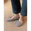 Women Flats  Sandals Fishnet Ballet Woman Anti-slip Designer Mesh Mary Jane Shoes