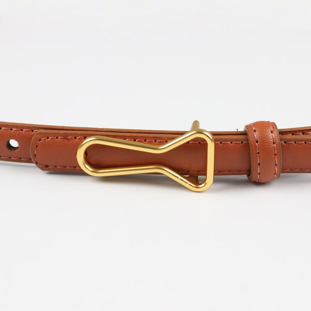 Women'S Leather Thin Belt Decorative Shirt Waist Seal With Dress Suit Waist (1.5Cm 8 Colors Optional)