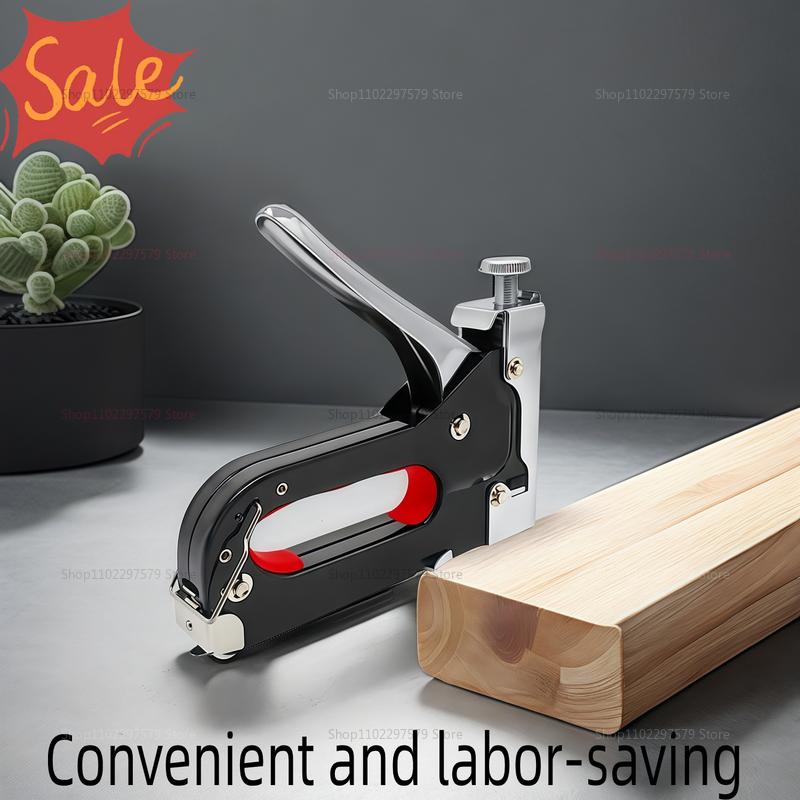 Durable3-in-1MultiTool Kit Heavy Duty Stapler Nail Gun for UpholsteryCarpentry Fixing Materials with 600Pcs Staples for Home DIY