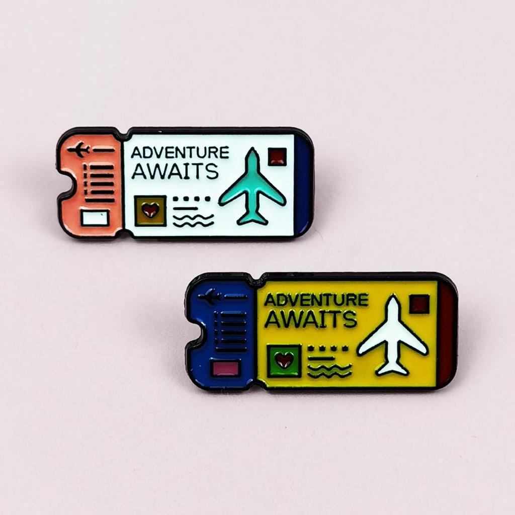 Creative Airplane Brooch: Cute Cartoon Plane Badge for Backpack Decoration