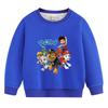 Paw Patrol Boys' 2025 Autumn Korean Style Plus Velvet Hoodie - Round Neck Pullover