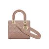 Lady Dior Wicker Pattern Sheepskin Handbag, Shoulder Bag, Crossbody Bag, Handbag Small Women's Pink Beige M0538ONHY-M49P