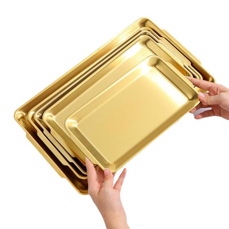 

304 Stainless Steel Rectangular Compartment Serving Tray