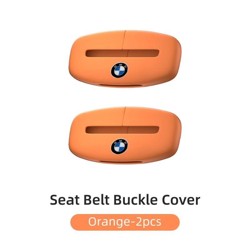 BABD1 2025 Hot Car Silicone Seat Belt Buckle Anti-scratch Protector Cover Accessories For BMW Performance F30 F20 F10 F40 E92 E91 G20