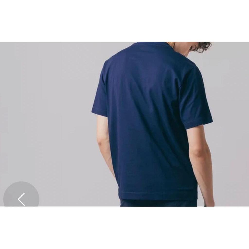 Used Lacoste Outline Clock Pocket T-shirt Navy Size L New