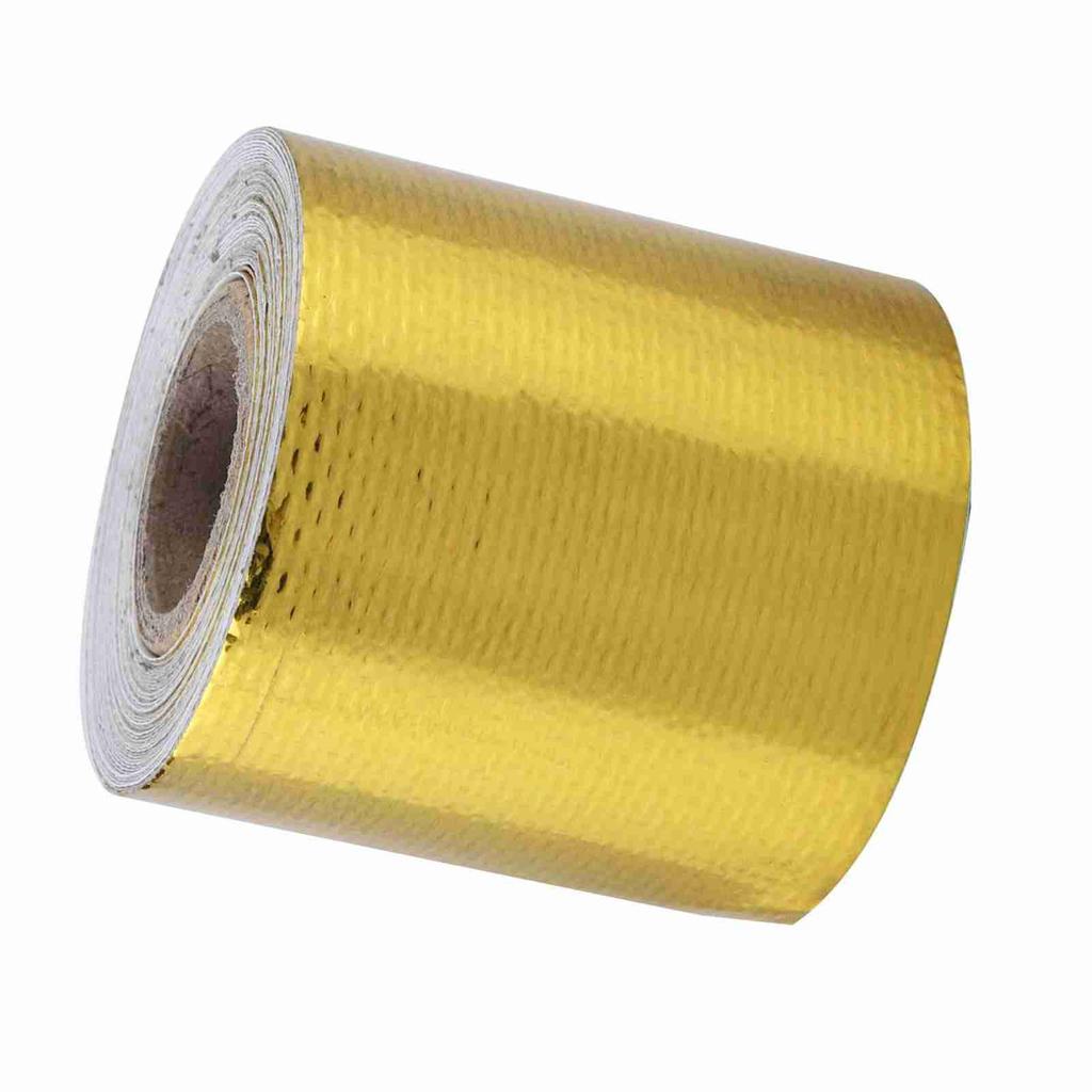 5m * 5cm Car Aluminum Foil Adhesive Reflective Heat Shield Wrap Tape (Golden)