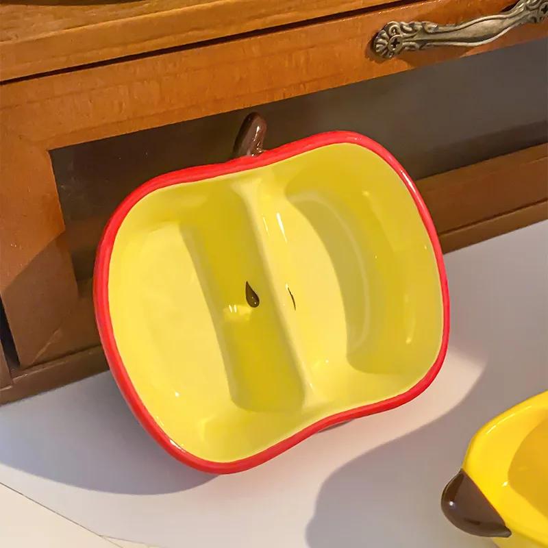 Kreativní keramická miska ve tvaru ovoce Domácí talířky na svačinu Omáčky Koření Talířek Mini podšálek Nádobí Večeře Kuchyňské potřeby