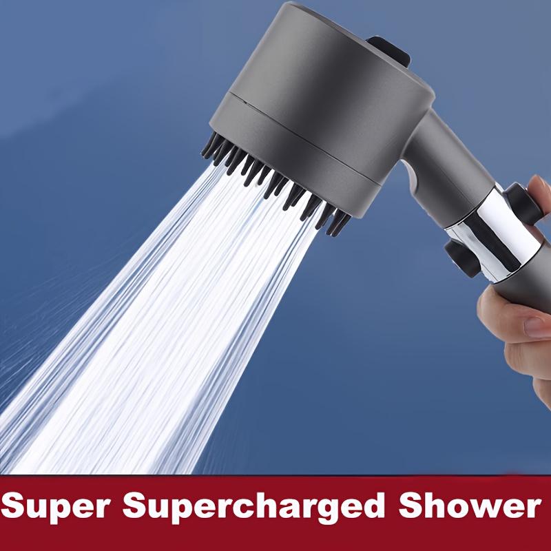 Pressurized Handheld Shower Head, 3 Modes Adjustable Water Output Shower Head, Round Massage Shower Head, Shower Sprinkler, Shower Spray Head,