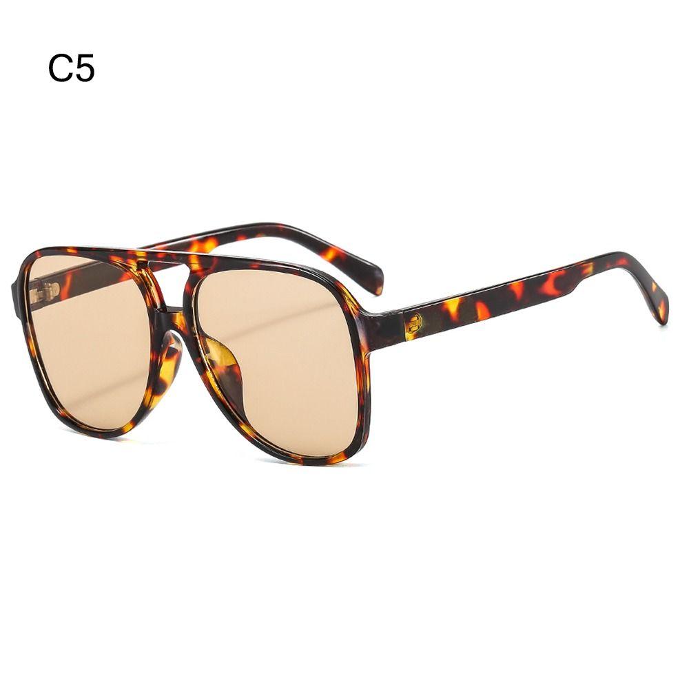 Trendy Double Bridge Oversized Pilot Sunglasses UV400 Protection Classic Big Shades 70s Sun Glasses for Women & Men