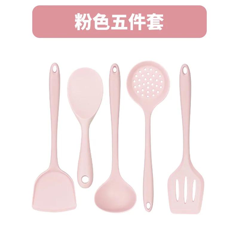 

Набор из 5 предметов, силиконовая лопатка для кухни, шумовка, ложка для риса, кухонные принадлежности, набор для готовки, наборы посуды