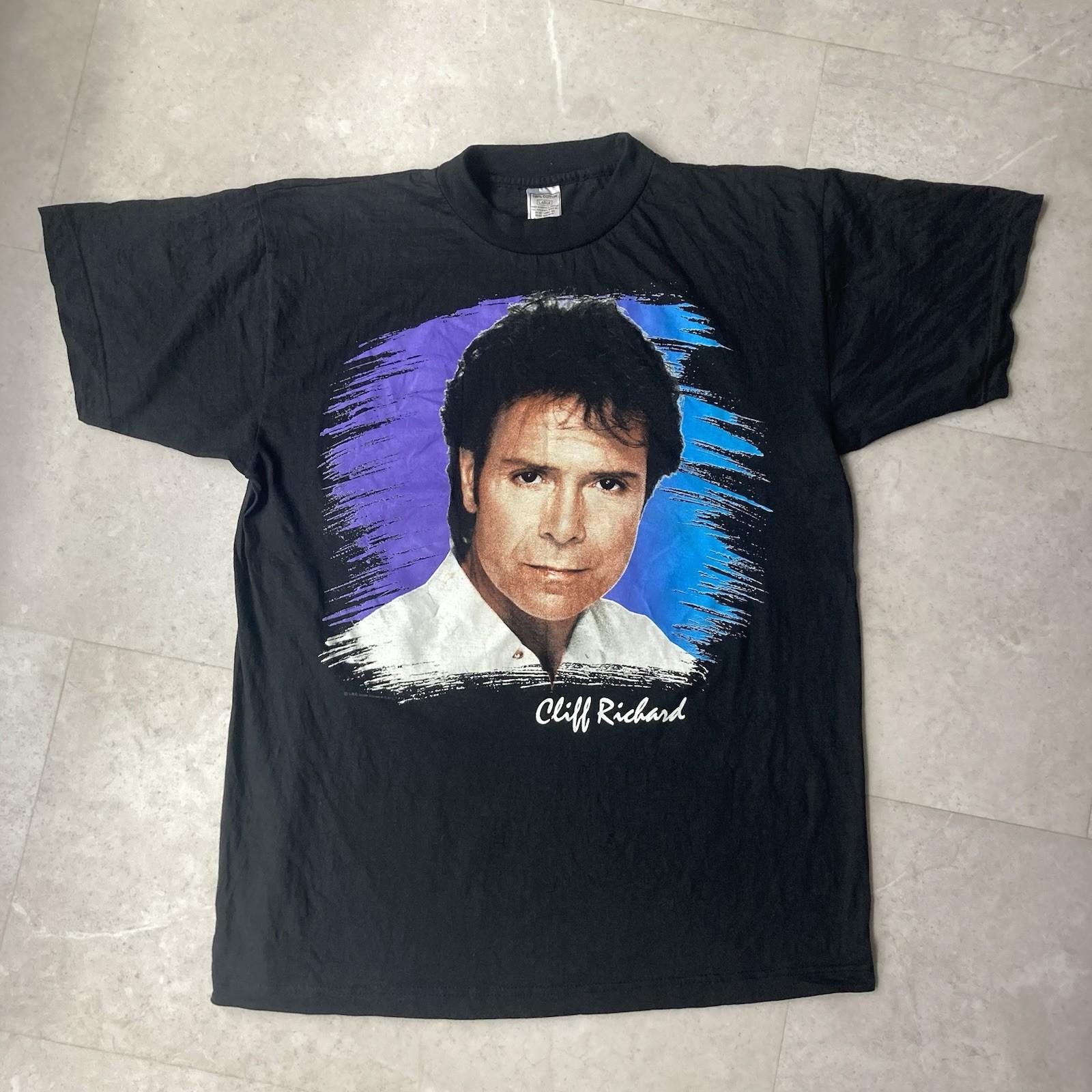 vintage cliff richard tour pop rock band tee size large L