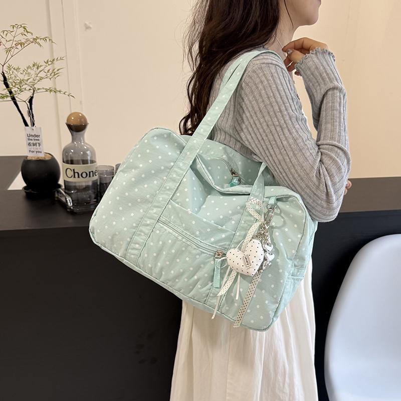 Polka Point Tote Bag Commuter Travel Shoulder Tote Bag Women's Large Capacity Underarm Bag