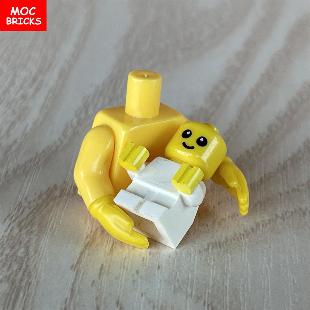 MOC Bricks Tool Hands Arms Hold Baby Infant 4CM Figure Wear DIY Building Blocks Accessories Model Toys For Children