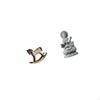 Artistic Retro Rocking Horse Wood Sculpture And Guan Yin Statue Kuanyin Figurine Feng Shui Female