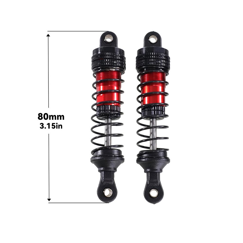 RC Car Shock Absorber 80MM For MJX Hyper 1/14 14210 14209 14301-03 1/16 16207-16210 H16 Wltoys 144001 02 10 124010 124017 124019