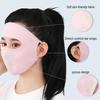 Summer Sunscreen Ice Silk Mask Sun Protection Anti-UV Thin Breathable Dustproof Outdoor Cycling Full Face Coverage