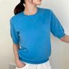 New Arrivals Open Run Women Basic Fit Round Neck Short Sleeve Knit 9 Colors