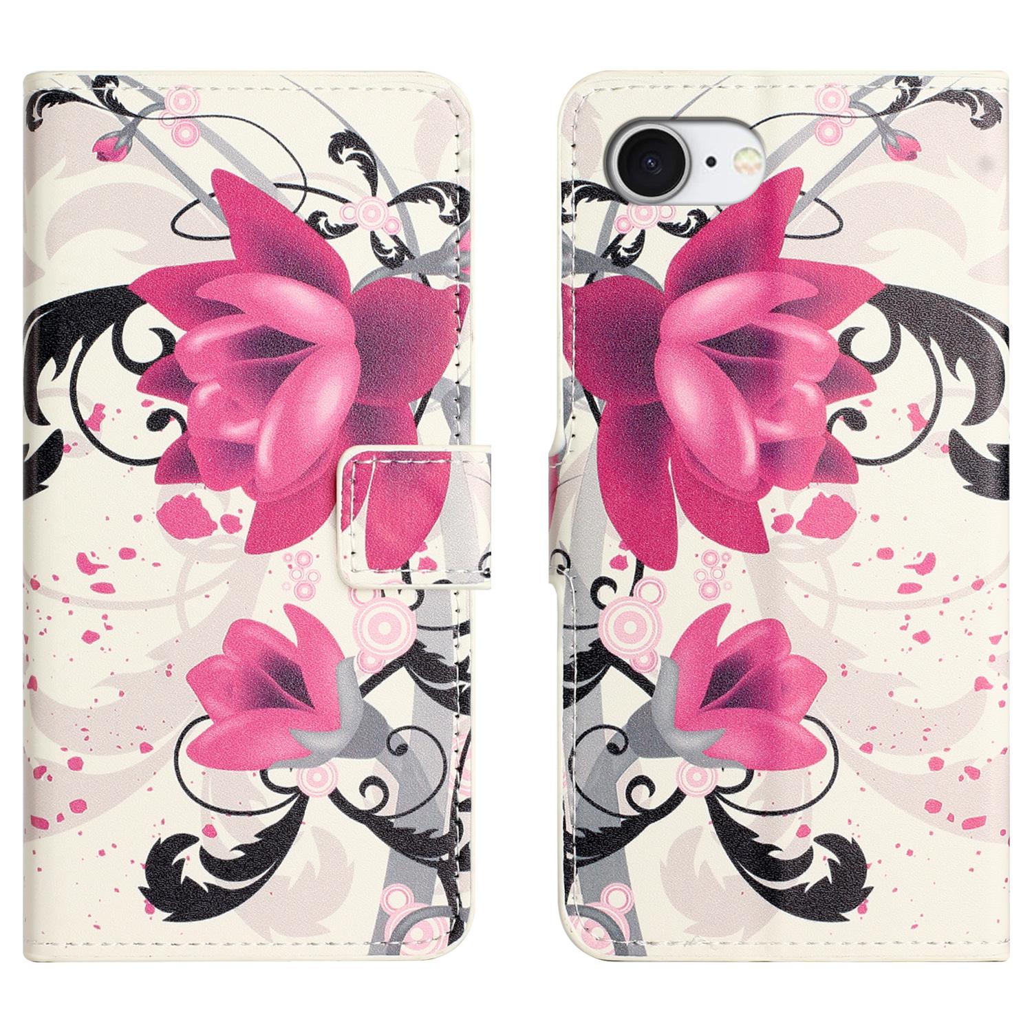 

Чехол для iPhone 16e с принтом, кошелек из искусственной кожи, чехол для телефона Lotus