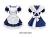 2025 Angelic Maid Navy Blue Lolita Dress Set - Cute Japanese Cosplay Outfit
