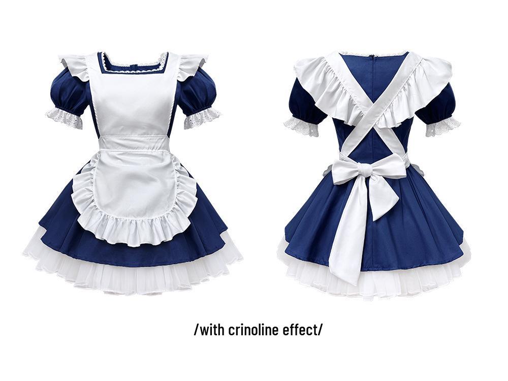 2025 Angelic Maid Navy Blue Lolita Dress Set - Cute Japanese Cosplay Outfit