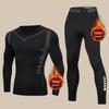 Men's Thermal Fleece Base Layer Set - Winter Velvet Running Sportswear