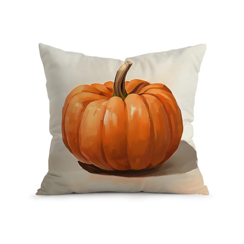 Home Decor Autumn Pumpkins And Maple Leaf Decorative Pillow Pattern Cushion Cover Suitable For Sofa Bedroom Car Pillow Cover