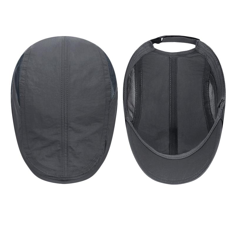 Summer Outdoor Thin Stitching Mesh Quick-Drying Cap Youth Solid Color Sunshade Breathable Peaked Cap
