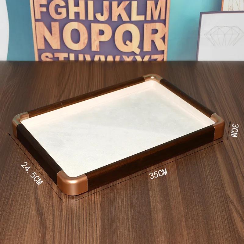 Solid Wood Jewelry Storage Tray Walnut Storage Box Jewelry Store Home Rings Necklaces Bracelets Organizer Family Store Display
