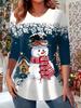 Women's Sweatshirt 3D Prints Christmas Theme Kawaii Graphics Long Sleeve T-shirt Casual Loose Fit O-Neck Tee Long Sleeve Tops