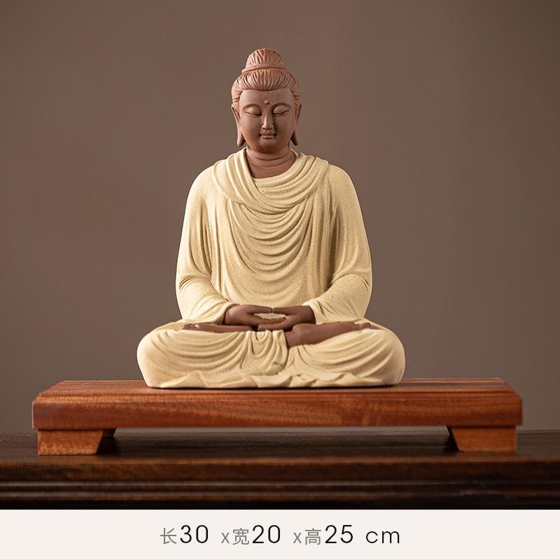 The Buddha statue of Sakyamuni and the Great Sun Buddha for home living room worship, office decoration, craft gifts and ornamen