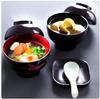 Solid Color Miso Soup Bowl with Lid Japanese Rice Bowl Traditional Miso Soup Bowl Cutlery Tableware with Cover Steamer Soup Bowl