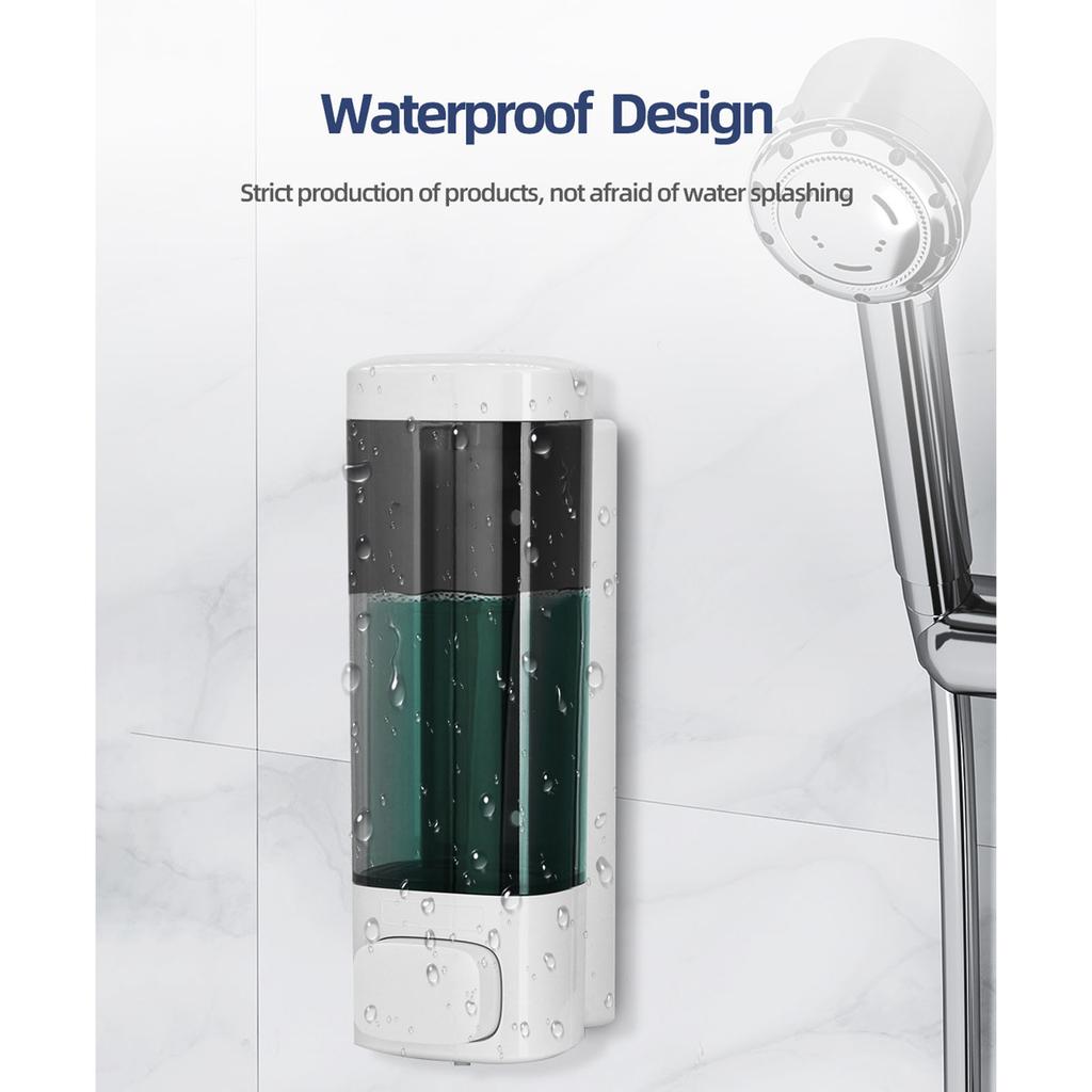 Soap Dispenser White 320ml Wall Mounted Single Manual Soap Dispenser with Lock for Bathroom Kitchen