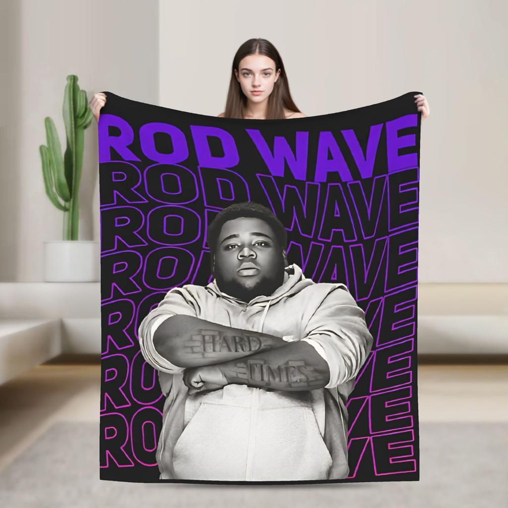 Rapper rod wave  Blanket  Decorative Flannel Bedding Throws For Bedroom Warm Custom Quality Bedspread Birthday Gift