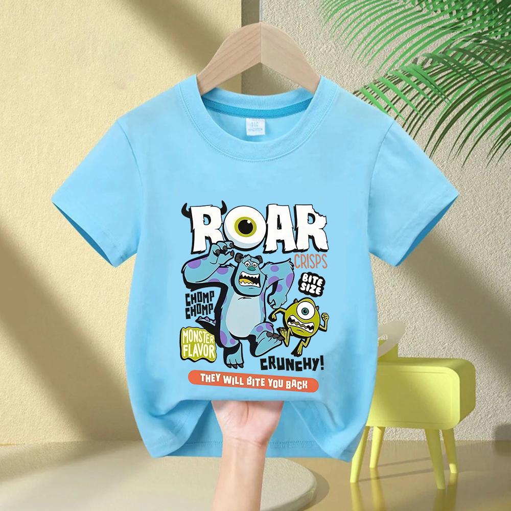 Dětské Disney Příšerky s.r.o.. Vzorované tričko pro aktivity, Unisex s krátkým rukávem
