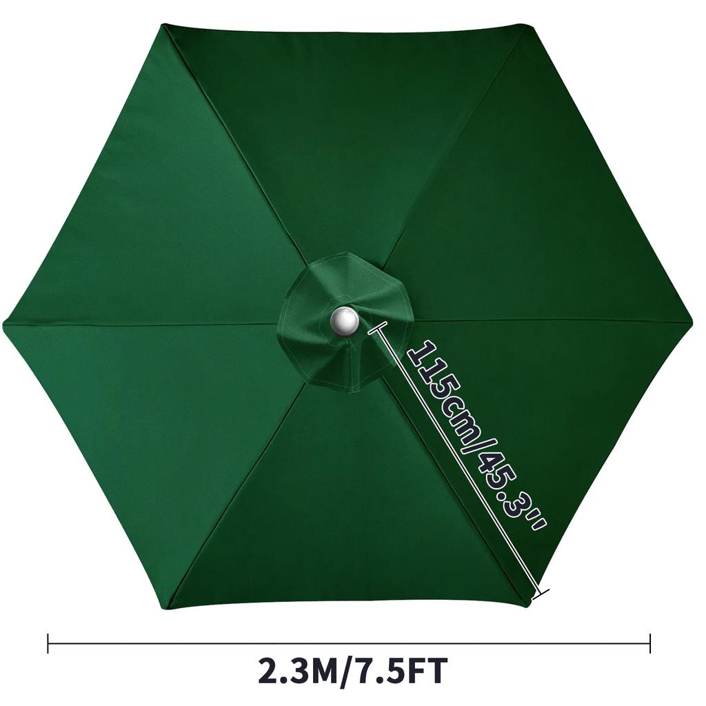 6/8 Ribs Replacement Parasol Canopy Waterproof Weatherproof UV-Anti Parasol Replacement Canopy Cover Large Patio Umbrella Cloth