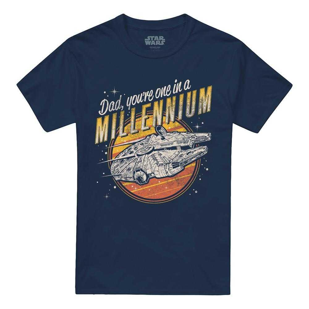 Star Wars Unisex Adult Dad One In A Millennium T-Shirt