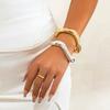 17KM Vintage Irregular Wide Cuff Bangles For Women Hip Hop Punk Gold Silver Color Geometric Metal Bracelets Fashion Jewelry Gift