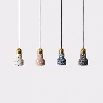 Nordic Loft Cement Pendant Light - Creative Terrazzo Decor for Bedroom, Bedside, Entrance, or Bar