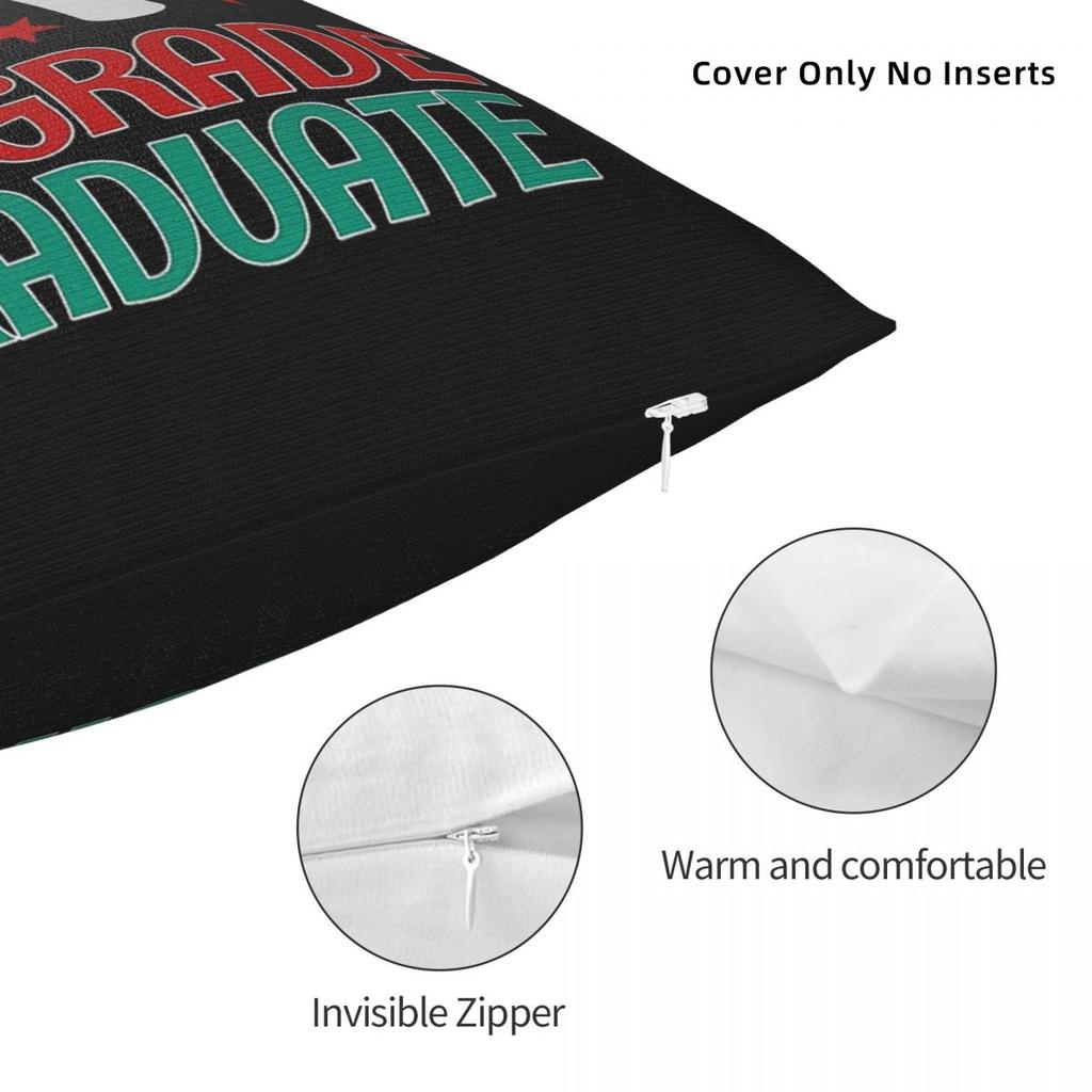 Graduate 8Th Grade Square Pillowcase Polyester Linen Velvet Printed Zip Decorative Throw Pillow Case Home Cushion Cover 45X45