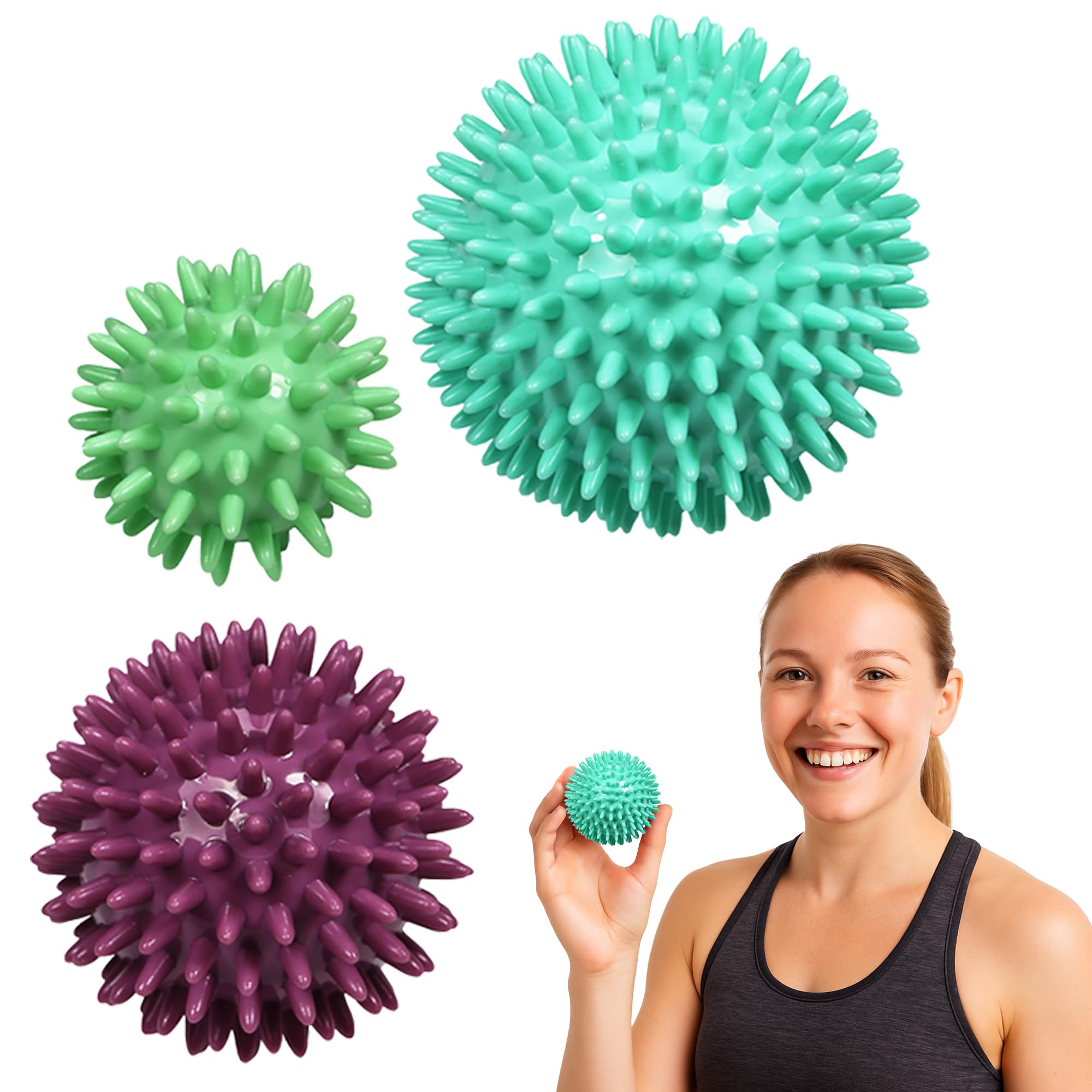 

ResultSport Stimulating Massage Spiky and for Muscle Foot Lower and Scalp Set of 3 and [Authentic] UK-made Balls, Relaxing, Post-Workout Relief,