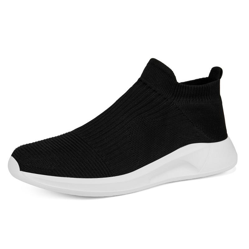 Fashion Pink Socks Shoes for Women Breathable Knit Sneakers Slip On Lightweight Mesh Flat Shoes Spring Summer Fashion Walking Women Shoe